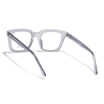 Eyejack Matt Grey Square Eyeglasses for Men & Women (668806FCL2381)