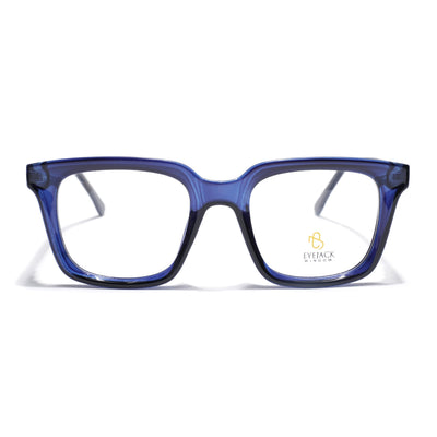Eyejack Navy Blue Square Eyeglasses for Men & Women (668806FCL2382)
