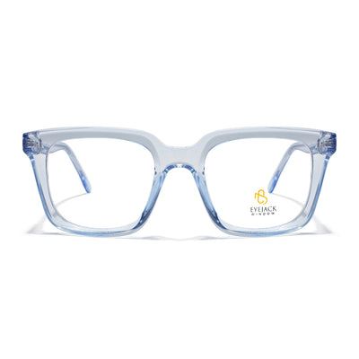 Eyejack Light Blue Square Eyeglasses for Men & Women (668806FCL2383)