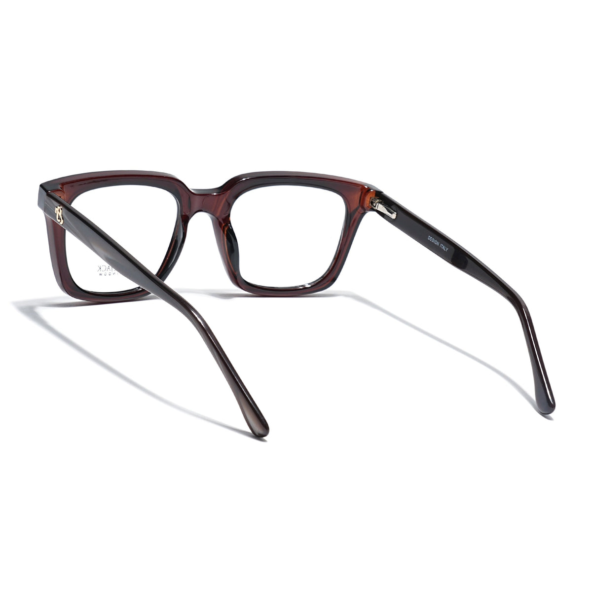 Eyejack Brown Square Eyeglasses for Men & Women (668806FCL2384)
