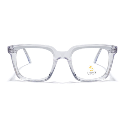 Eyejack Transparent Square Eyeglasses for Men & Women (668806FCL2387)