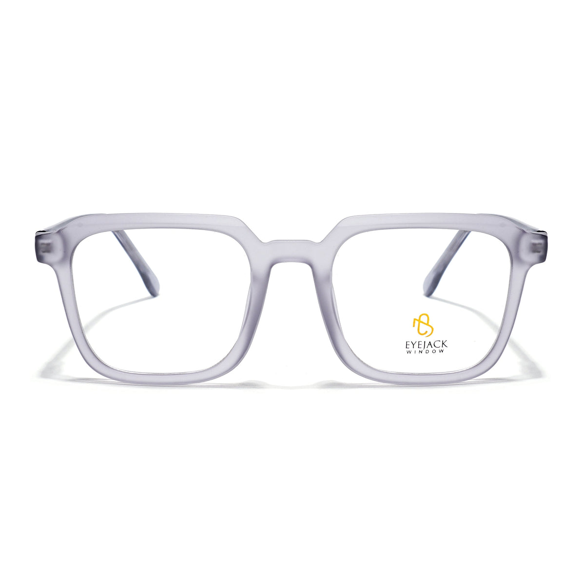 Eyejack Matt Grey Square Eyeglasses for Men & Women (668807FCL2393)