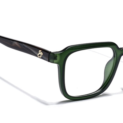 Eyejack Green Square Eyeglasses for Men & Women (668807FCL2397)