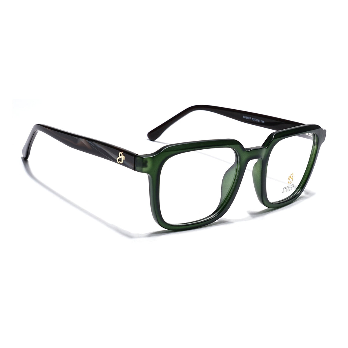 Eyejack Green Square Eyeglasses for Men & Women (668807FCL2397)