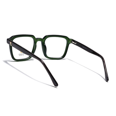 Eyejack Green Square Eyeglasses for Men & Women (668807FCL2397)