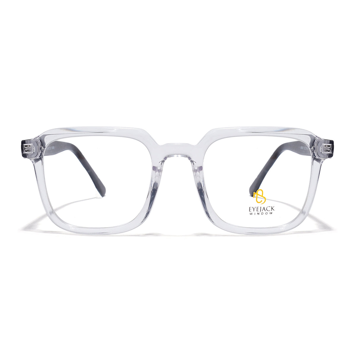 Eyejack Transparent Square Eyeglasses for Men & Women (668807FCL2398)