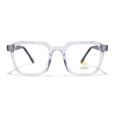 Eyejack Transparent Square Eyeglasses for Men & Women (668807FCL2398)