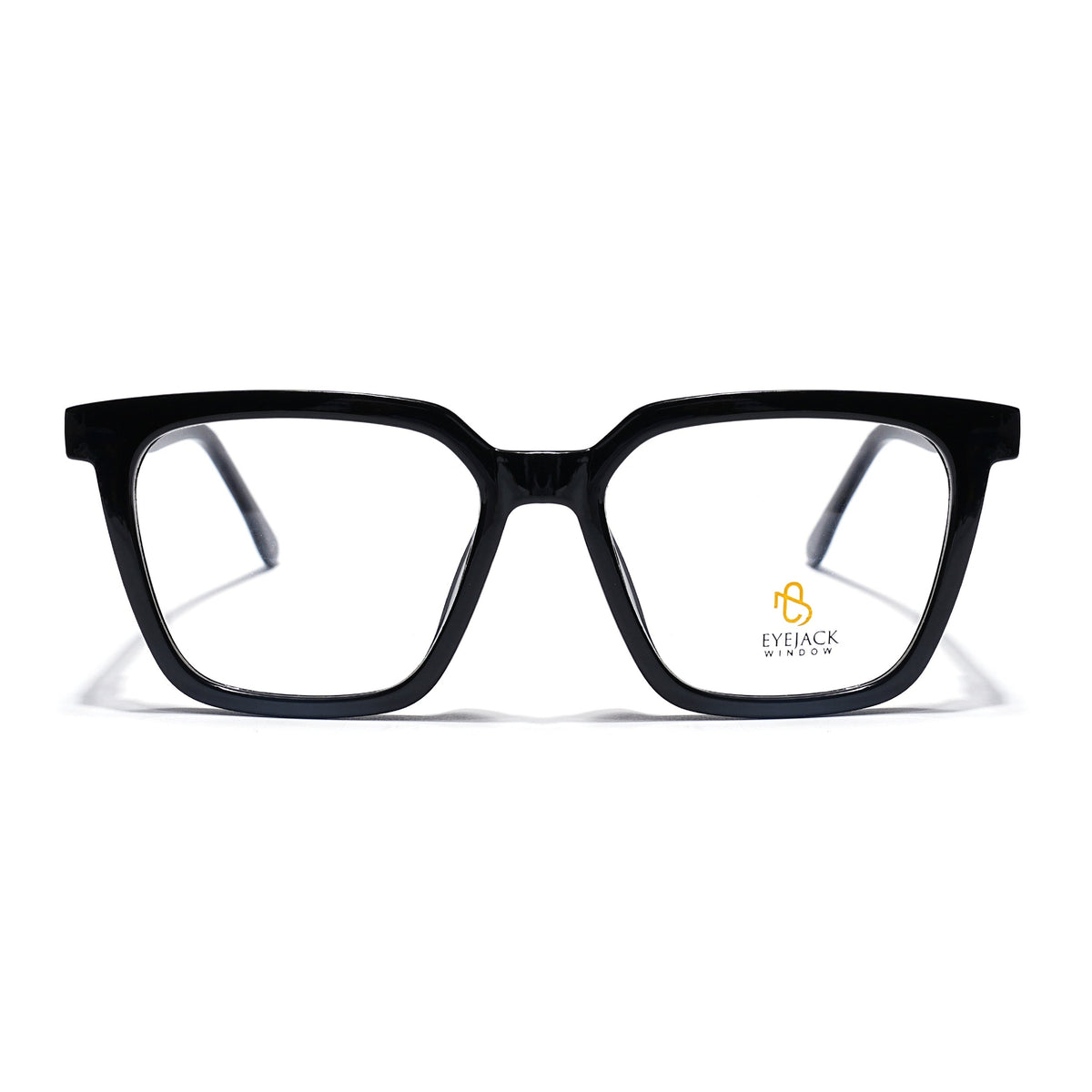 Eyejack Shine Black Wayfarer Eyeglasses for Men & Women (668808FCL2400)