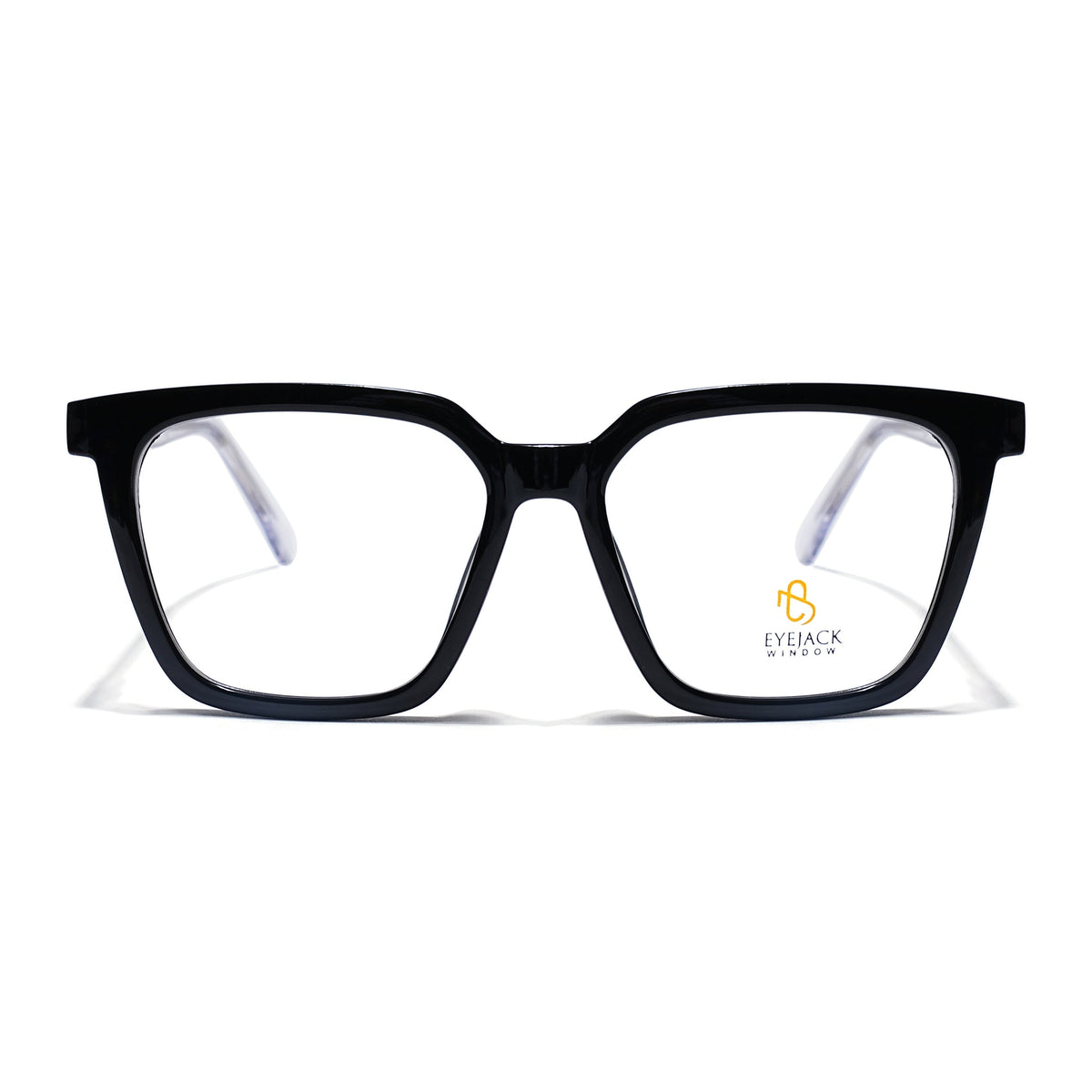 Eyejack Shine Black Wayfarer Eyeglasses for Men & Women (668808FCL2401)