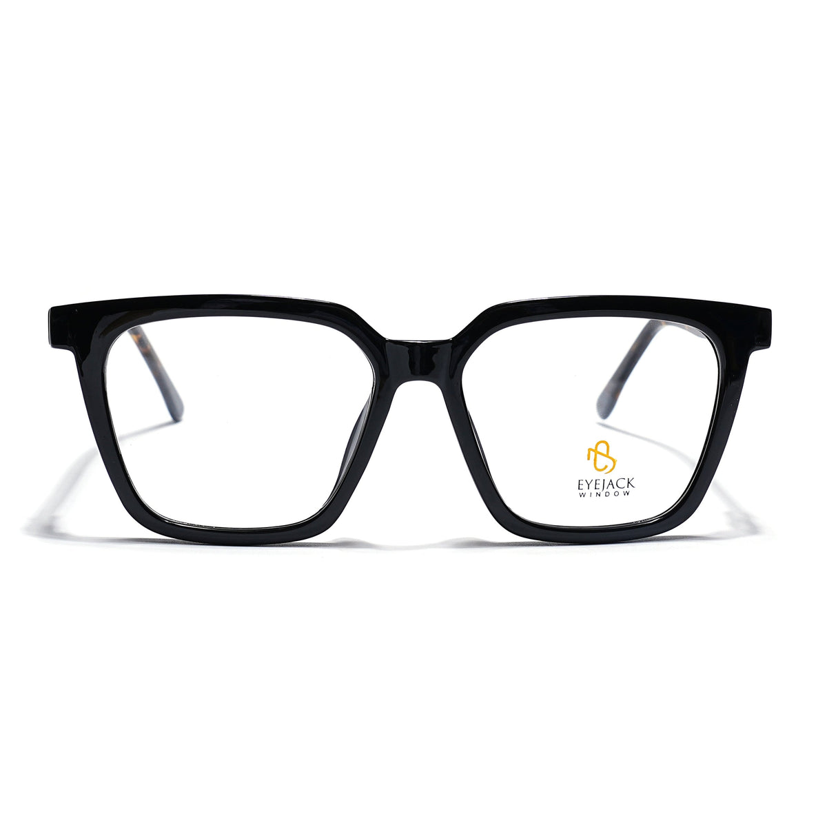 Eyejack Shine Black Wayfarer Eyeglasses for Men & Women (668808FCL2402)
