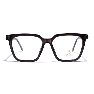 Eyejack Grey Wayfarer Eyeglasses for Men & Women (668808FCL2404)
