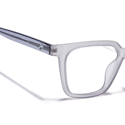 Eyejack Matt Grey Wayfarer Eyeglasses for Men & Women (668808FCL2405)