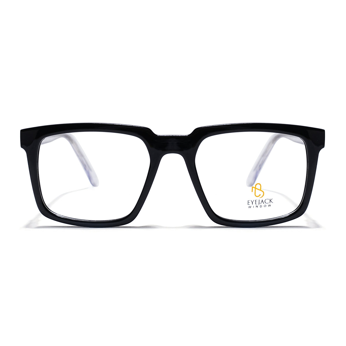 Eyejack Shine Black Wayfarer Eyeglasses for Men & Women (668809FCL2413)