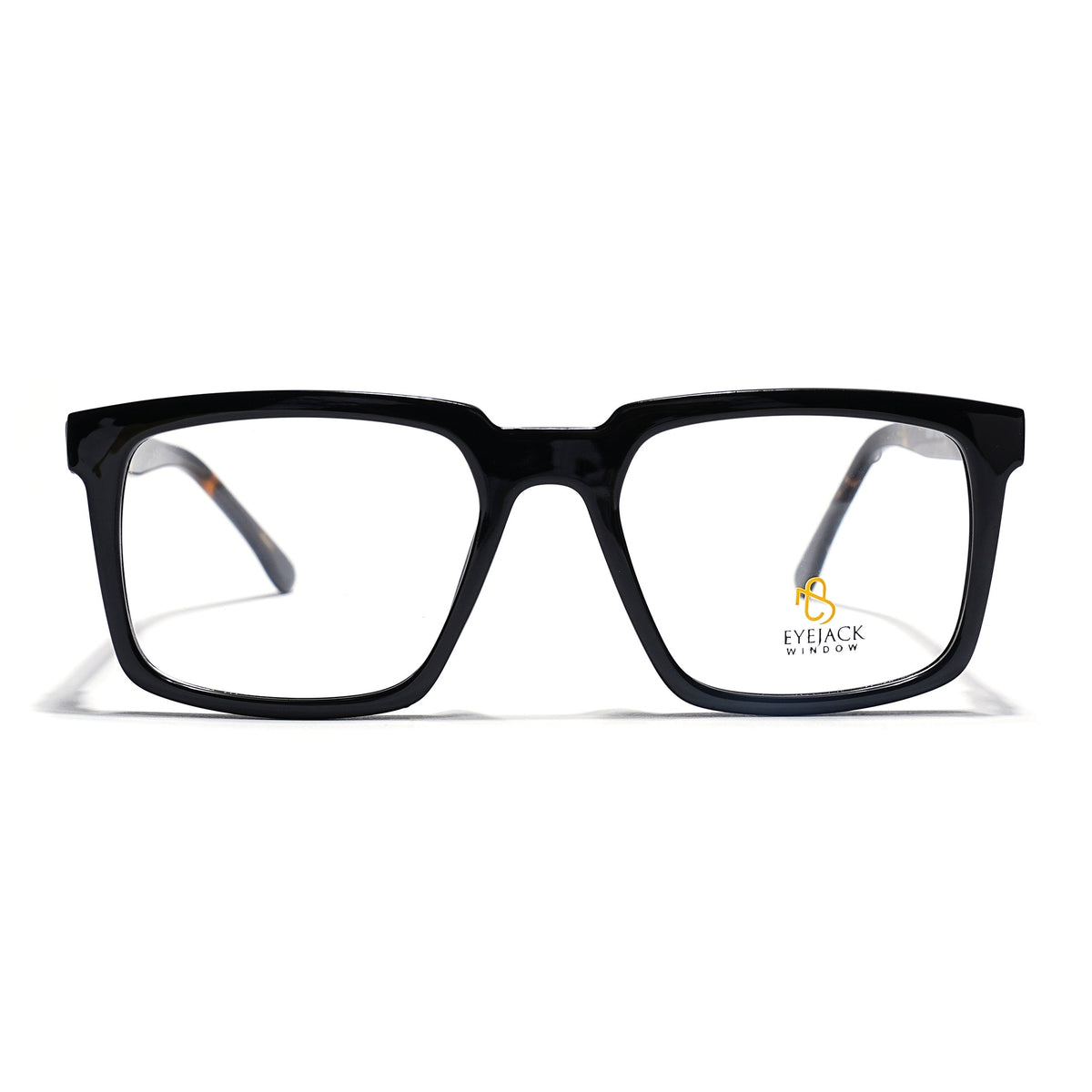 Eyejack Shine Black Wayfarer Eyeglasses for Men & Women (668809FCL2414)