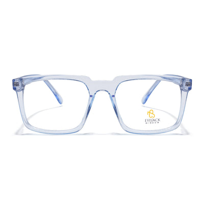 Eyejack Light Blue Wayfarer Eyeglasses for Men & Women (668809FCL2419)