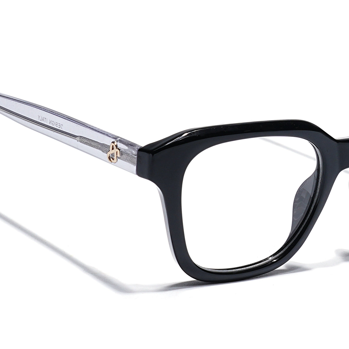 Eyejack Shine Black Wayfarer Eyeglasses for Men & Women (668810FCL2425)