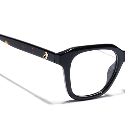 Eyejack Shine Black Wayfarer Eyeglasses for Men & Women (668810FCL2426)