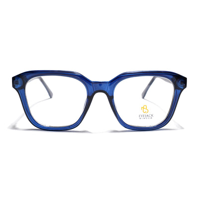 Eyejack Navy Blue Wayfarer Eyeglasses for Men & Women (668810FCL2430)