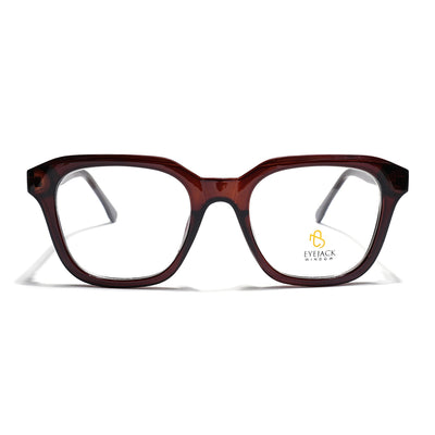 Eyejack Brown Wayfarer Eyeglasses for Men & Women (668810FCL2432)