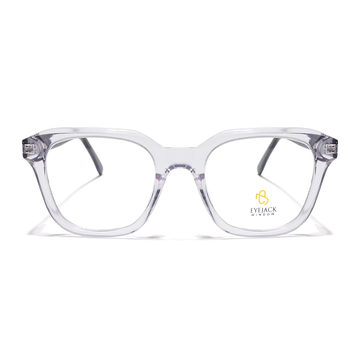 Eyejack Transparent Wayfarer Eyeglasses for Men & Women (668810FCL2434)