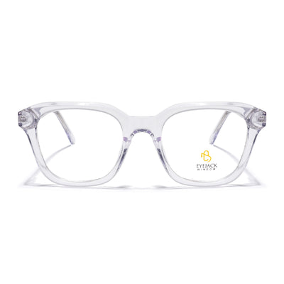 Eyejack Transparent Wayfarer Eyeglasses for Men & Women (668810FCL2435)