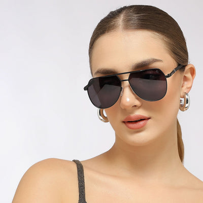 Eyejack Black Aviator Sunglasses for Men & Women (7008CL869)