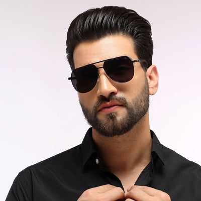 Eyejack Black Aviator Sunglasses for Men & Women (7008CL869)