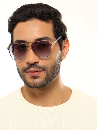 Eyejack Silver Aviator Sunglasses for Men & Women (7008CL871)