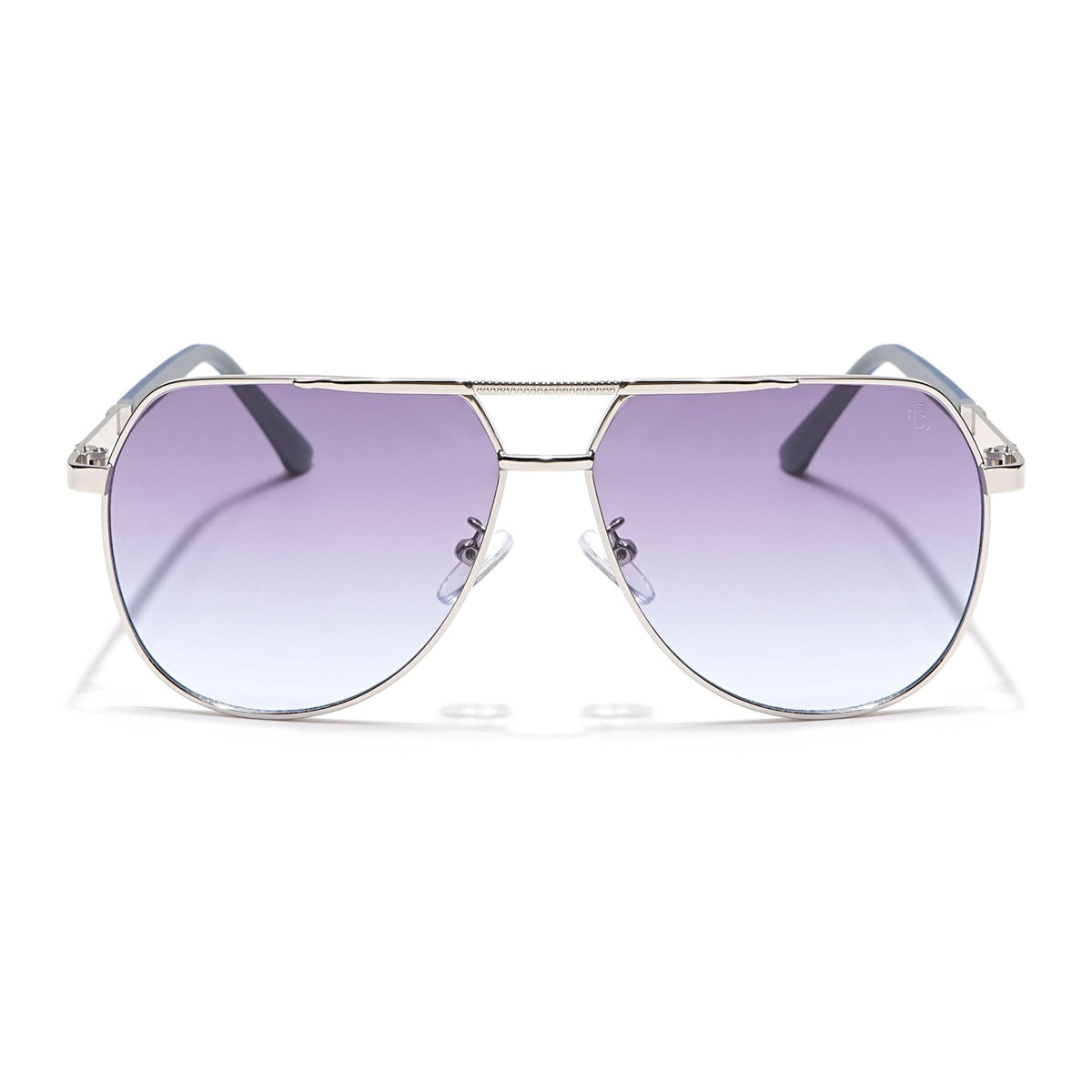 Eyejack Silver Aviator Sunglasses for Men & Women (7008CL871)