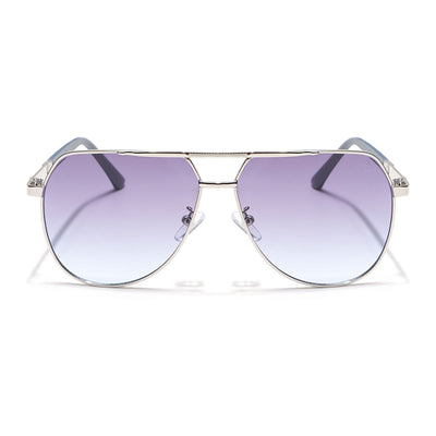 Eyejack Silver Aviator Sunglasses for Men & Women (7008CL871)