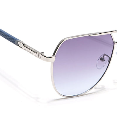 Eyejack Silver Aviator Sunglasses for Men & Women (7008CL871)