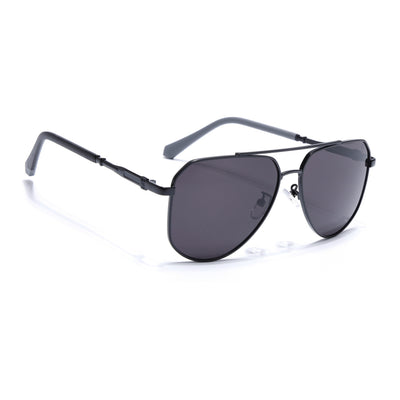 Eyejack Black Aviator Sunglasses for Men & Women (7013CL2122)