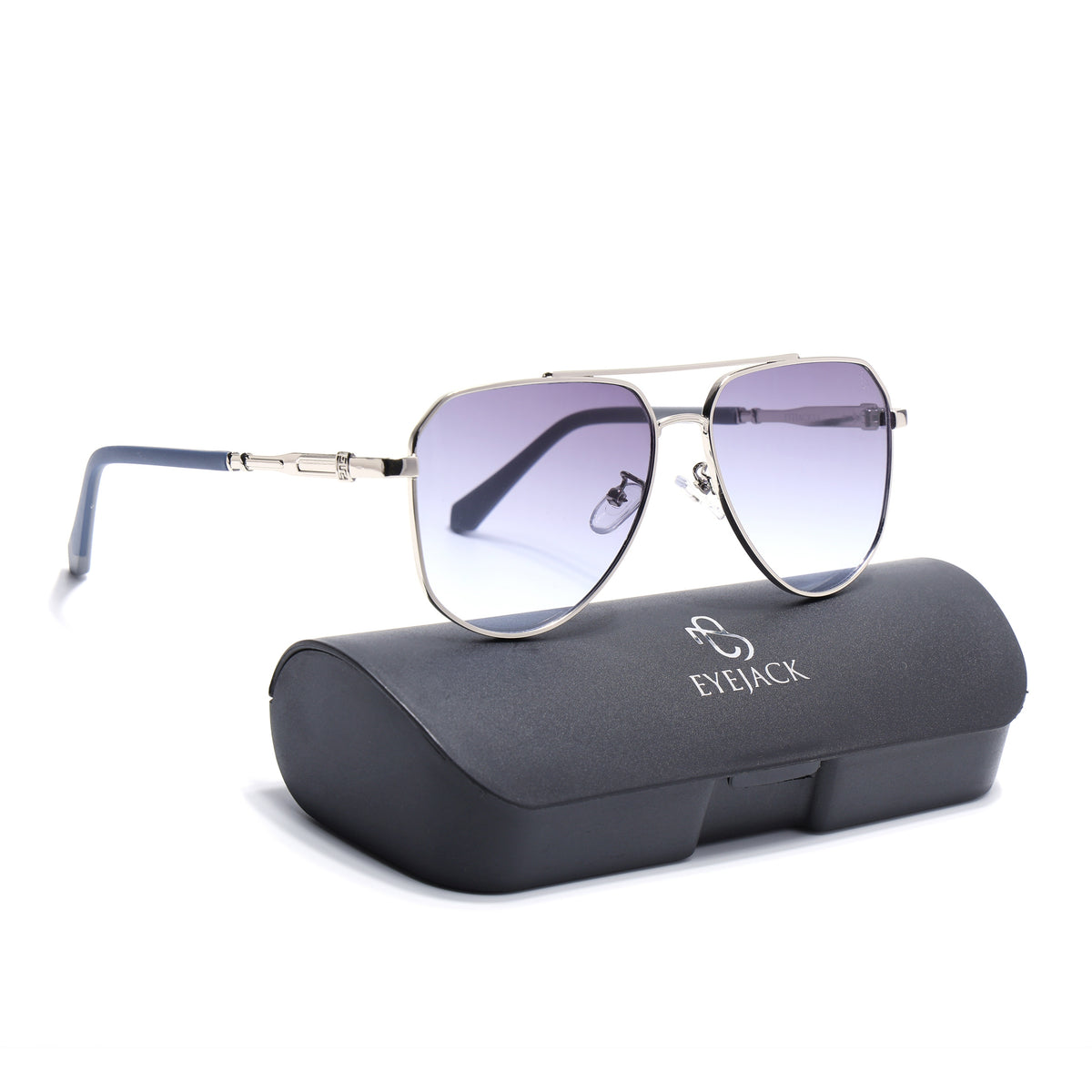 Eyejack Silver Aviator Sunglasses for Men & Women (7013CL2124)