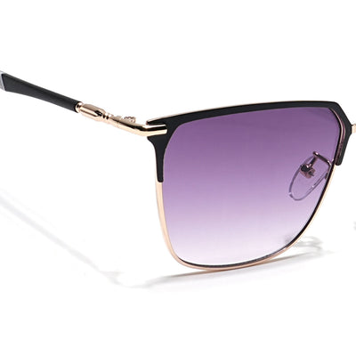 Eyejack Golden & Black Square Sunglasses for Men & Women (7021CL853)