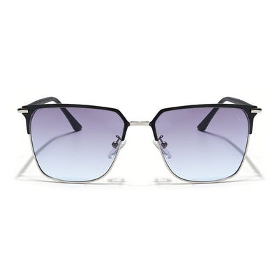 Eyejack Silver & Black Square Sunglasses for Men & Women (7021CL854)