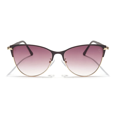 Eyejack Golden & Brown Cateye Sunglasses for Women (7030CL844)