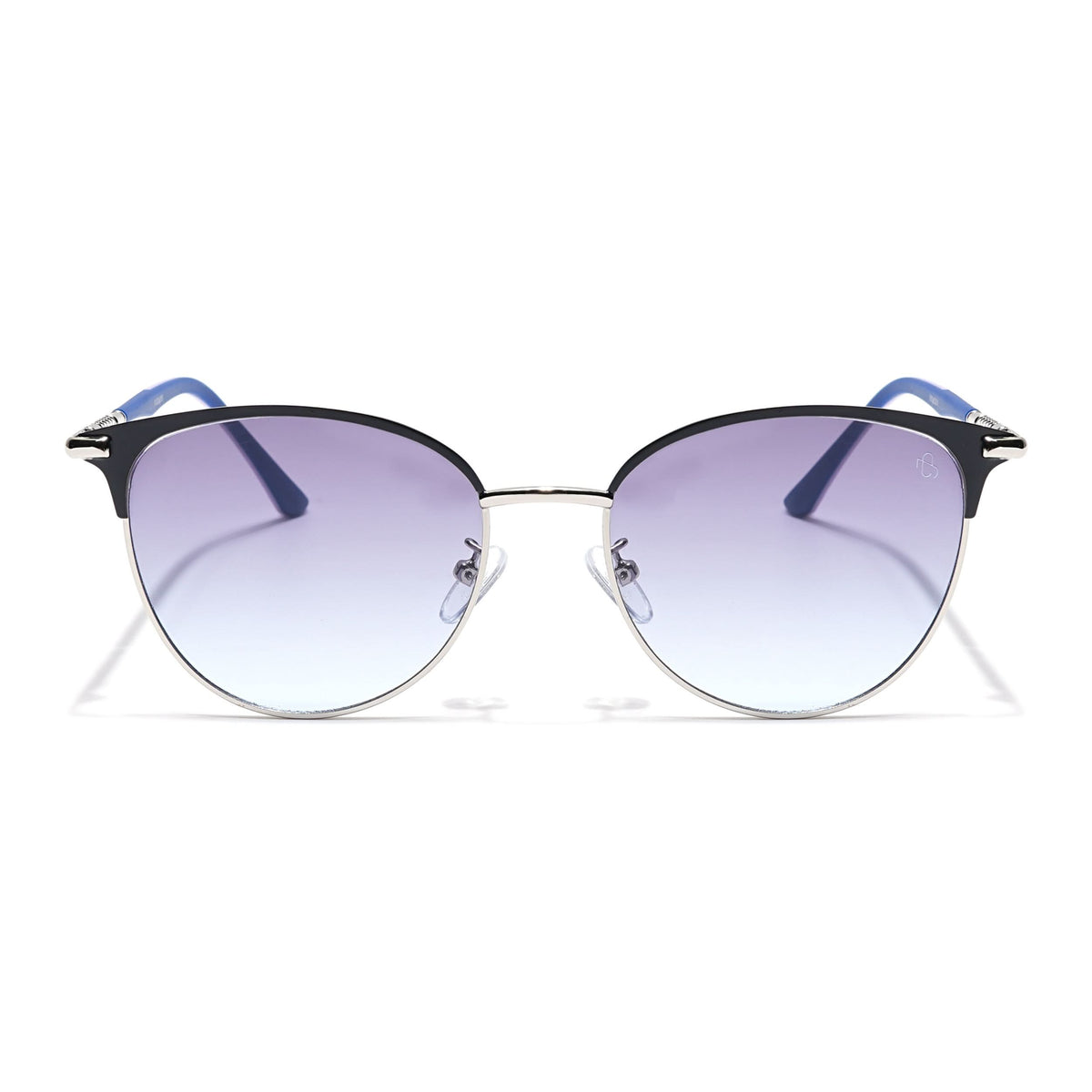 Eyejack Black & Silver Cateye Sunglasses for Women (7031CL819)