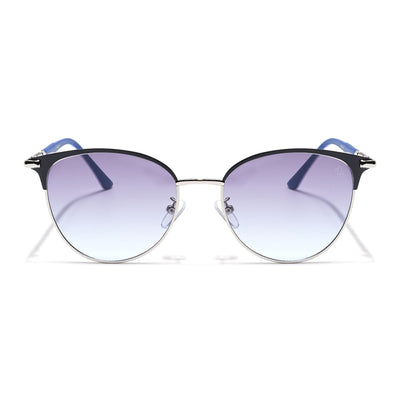 Eyejack Black & Silver Cateye Sunglasses for Women (7031CL819)