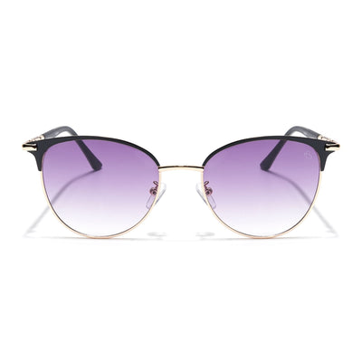 Eyejack Golden & Black Cateye Sunglasses for Women (7031CL821)