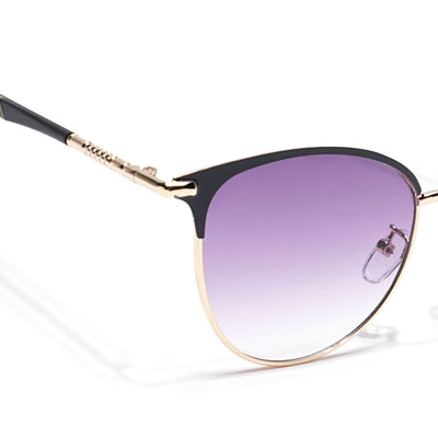 Eyejack Golden & Black Cateye Sunglasses for Women (7031CL821)