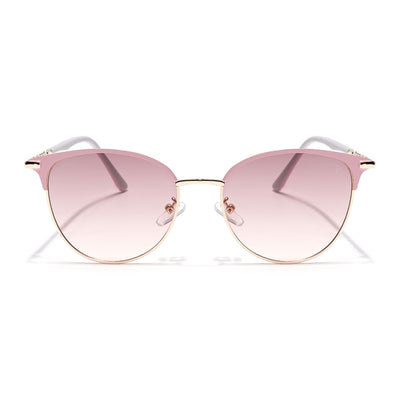Eyejack Golden & Pink Cateye Sunglasses for Women (7031CL822)