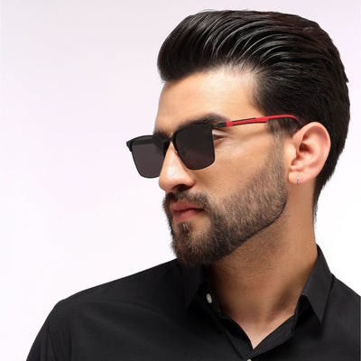 Eyejack Black Square Sunglasses for Men & Women (7032CL897)