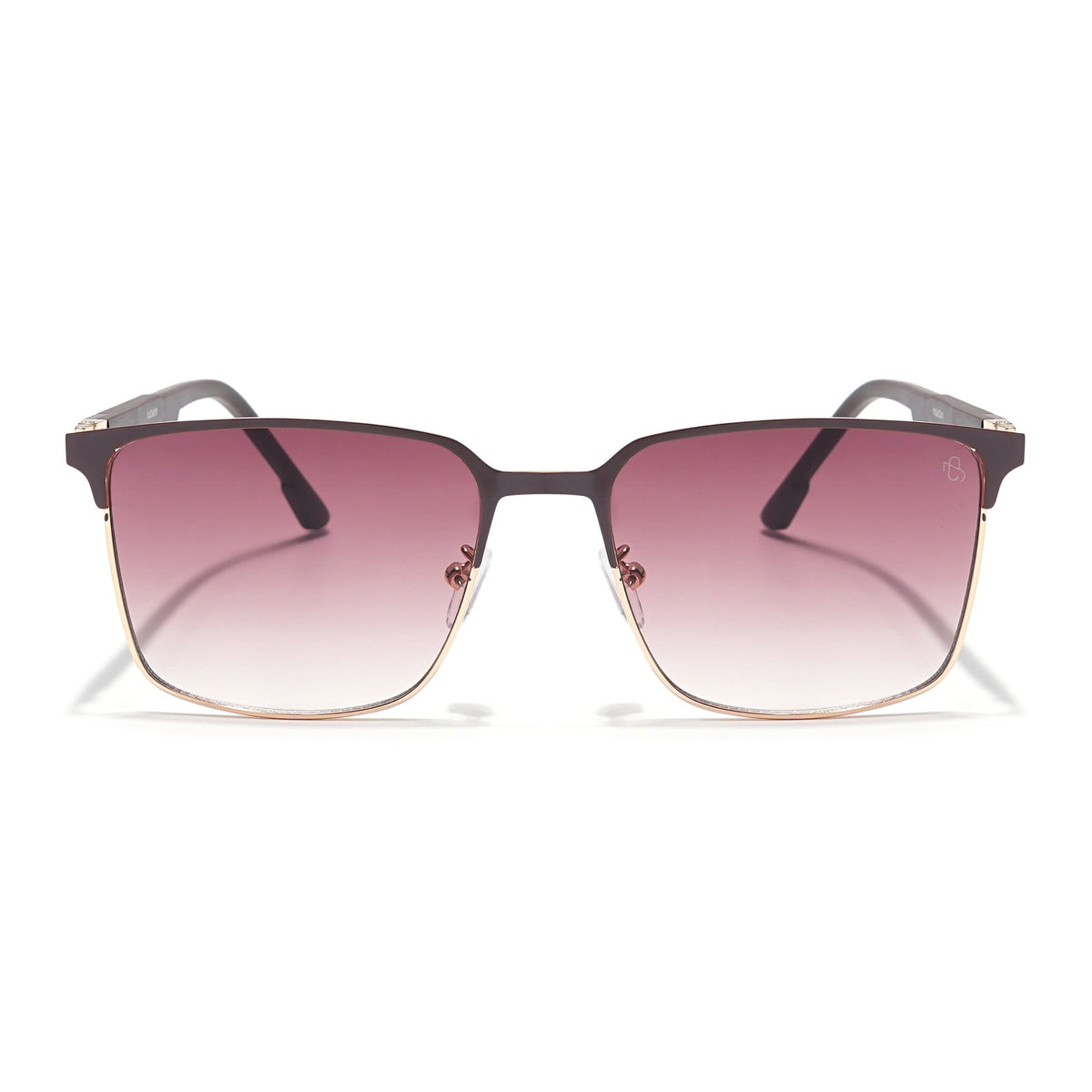 Eyejack Golden & Brown Square Sunglasses for Men & Women (7032CL898)