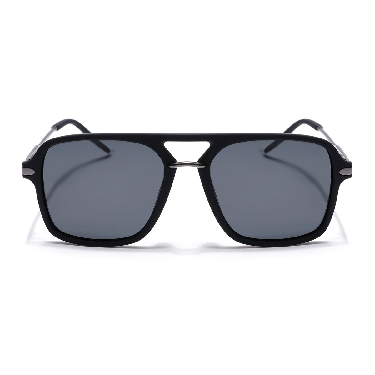 Eyejack Black Wayfarer Polarized Sunglasses for Men & Women (7503PCL1276)