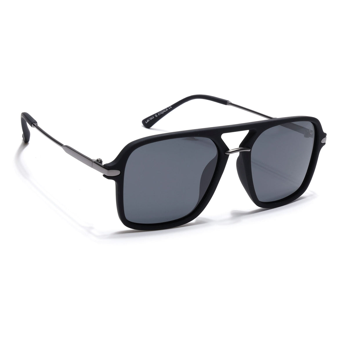Eyejack Black Wayfarer Polarized Sunglasses for Men & Women (7503PCL1276)