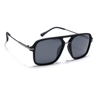 Eyejack Black Wayfarer Polarized Sunglasses for Men & Women (7503PCL1276)