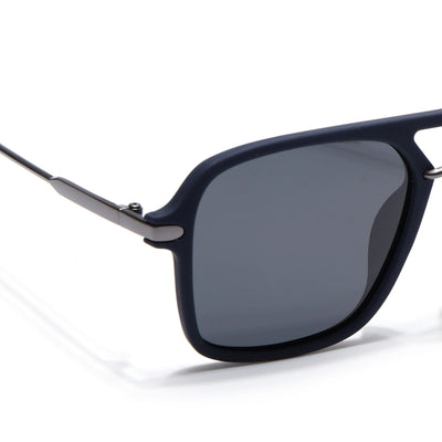 Eyejack Navy Blue Wayfarer Polarized Sunglasses for Men & Women (7503PCL1278)