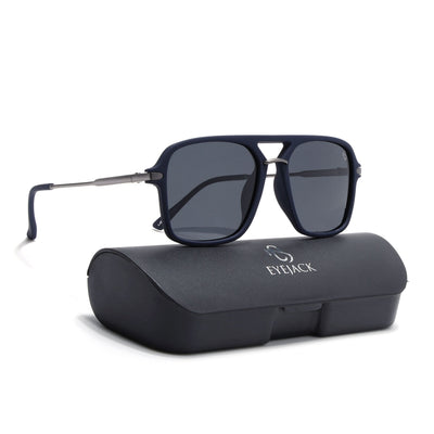 Eyejack Navy Blue Wayfarer Polarized Sunglasses for Men & Women (7503PCL1278)