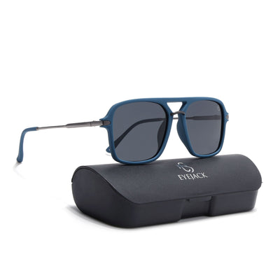 Eyejack Blue Wayfarer Polarized Sunglasses for Men & Women (7503PCL1279)