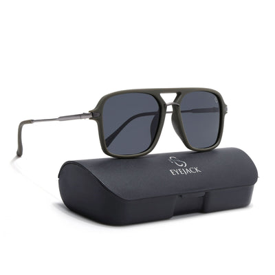 Eyejack Olive Wayfarer Polarized Sunglasses for Men & Women (7503PCL1280)